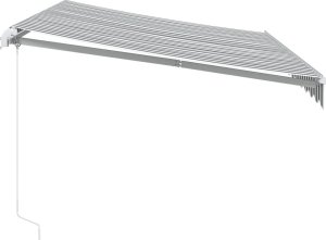vidaXL Ręcznie zwijana markiza, antracytowo-biała, 350x250 cm 4