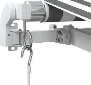 vidaXL Ręcznie zwijana markiza, antracytowo-biała, 350x250 cm 6