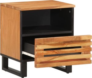 vidaXL Szafki nocne, 2 szt., 40x34x46 cm, lite drewno akacjowe 3