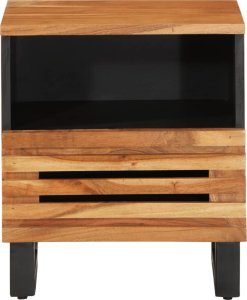 vidaXL Szafki nocne, 2 szt., 40x34x46 cm, lite drewno akacjowe 4