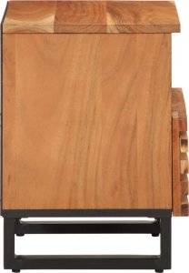 vidaXL Szafki nocne, 2 szt., 40x34x46 cm, lite drewno akacjowe 5
