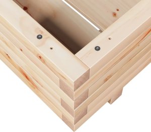 vidaXL Donica ogrodowa, 60x60x26,5 cm, lite drewno sosnowe 8