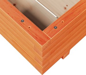 vidaXL Donica ogrodowa, woskowy brąz, 60x60x26,5 cm, drewno sosnowe 8