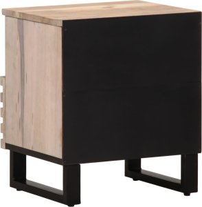 vidaXL Szafka nocna, 40x34x46 cm, bielone drewno mango 5