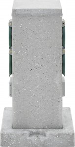 vidaXL Rozgałęźnik ogrodowy z kołkiem, 4 gniazda, imitacja kamienia 3