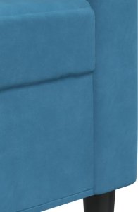 vidaXL Sofa 2-osobowa, niebieski, 120 cm, tapicerowana aksamitem 7