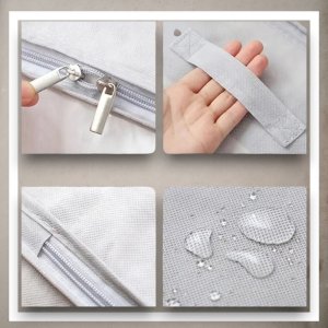 Iteams4Now Pokrowiec na pościel pod łóżko pojemnik na ubrania torba miękki szary M 5