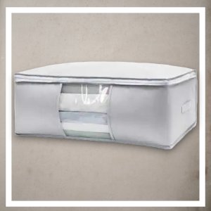 Iteams4Now Pokrowiec na pościel pod łóżko pojemnik na ubrania torba miękki szary M 8