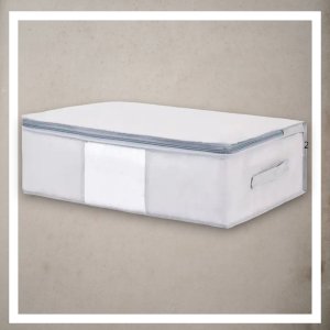 Iteams4Now Pokrowiec na pościel pod łóżko pojemnik na ubrania torba miękki szary M 10