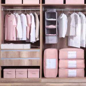 Iteams4Now Pokrowiec na pościel pod łóżko pojemnik na ubrania torba miękki różowy L 3