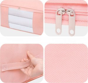 Iteams4Now Pokrowiec na pościel pod łóżko pojemnik na ubrania torba miękki różowy L 6