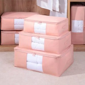 Iteams4Now Pokrowiec na pościel pod łóżko pojemnik na ubrania torba miękki różowy L 9