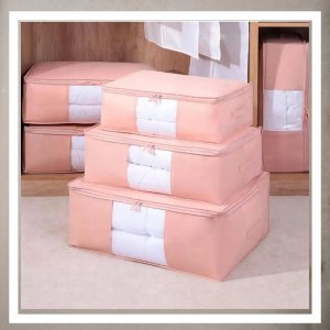 Iteams4Now Pokrowiec na pościel pod łóżko pojemnik na ubrania torba miękki różowy L 10