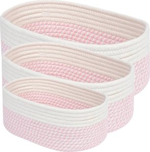 Iteams4Now Organizer do przechowywania boho zestaw 3 szt premium koszyk na kosmetyki zabawki do łazienki kosz 3