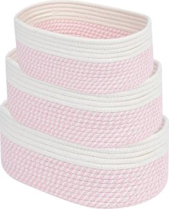 Iteams4Now Organizer do przechowywania boho zestaw 3 szt premium koszyk na kosmetyki zabawki do łazienki kosz 7