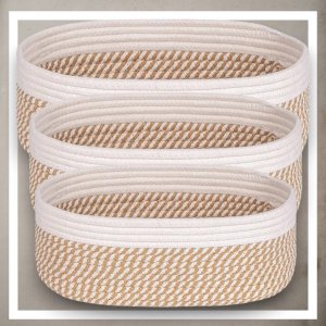 Iteams4Now Organizer do przechowywania boho zestaw 3 szt premium koszyk na kosmetyki zabawki do łazienki kosz 2