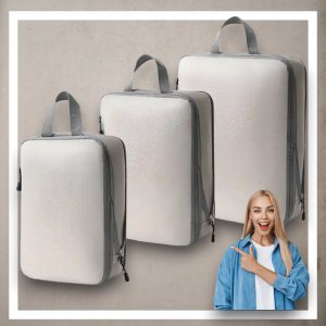 Iteams4Now Organizer kompresyjny do pakowania walizki podróżne torby zestaw 3 szt 3