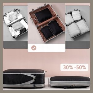 Iteams4Now Organizer kompresyjny do pakowania walizki podróżnej torby zestaw 3 szt 7