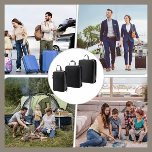 Iteams4Now Organizer kompresyjny do pakowania walizki podróżnej torby zestaw 3 szt 10