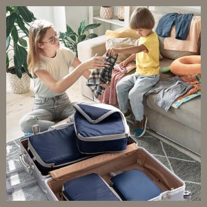 Iteams4Now Organizer kompresyjny do pakowania walizki podróżnej torby Zestaw 3 szt 2