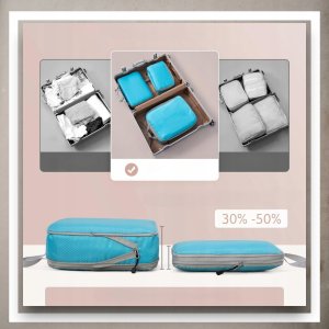 Iteams4Now Organizer kompresyjny do pakowania walizki podróżnej torby zestaw 3 szt 10