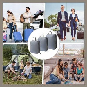 Iteams4Now Organizer kompresyjny do pakowania walizki podróżnej torby zestaw 3 szt 8