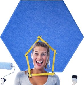 Iteams4Now Panele ścienne filcowe 3d heksagon zagłówek samoprzylepne akustyczne soft 15