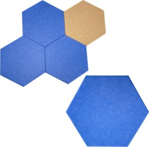 Iteams4Now Panele ścienne filcowe 3d heksagon zagłówek samoprzylepne akustyczne soft 4