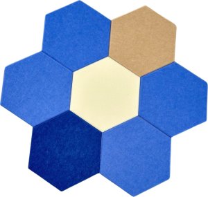 Iteams4Now Panele ścienne filcowe 3d heksagon zagłówek samoprzylepne akustyczne soft 5