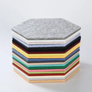 Iteams4Now Panele ścienne filcowe 3d heksagon zagłówek samoprzylepne akustyczne soft 10