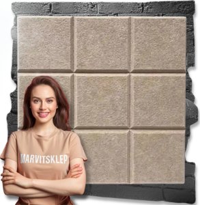 Iteams4Now Panele ścienne filcowe 3d kwadrat zagłówek samoprzylepne akustyczne soft 1