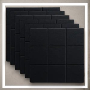 Iteams4Now Panele ścienne filcowe 3d kwadrat zagłówek samoprzylepne akustyczne soft 5