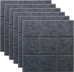Iteams4Now Panele ścienne filcowe 3d kwadrat zagłówek samoprzylepne akustyczne soft 12