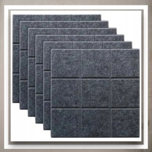 Iteams4Now Panele ścienne filcowe 3d kwadrat zagłówek samoprzylepne akustyczne soft 13