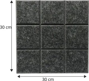 Iteams4Now Panele ścienne filcowe 3d kwadrat zagłówek samoprzylepne akustyczne soft 3