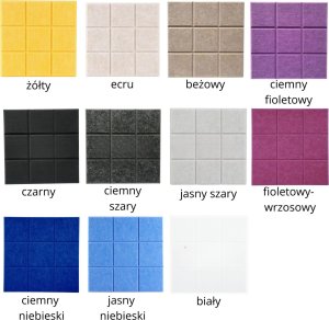 Iteams4Now Panele ścienne filcowe 3d kwadrat zagłówek samoprzylepne akustyczne soft 4