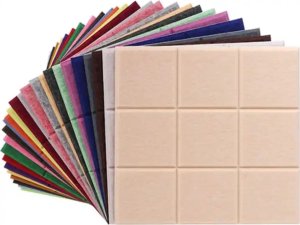 Iteams4Now Panele ścienne filcowe 3d kwadrat zagłówek samoprzylepne akustyczne soft 6