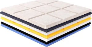 Iteams4Now Panele ścienne filcowe 3d kwadrat zagłówek samoprzylepne akustyczne soft 7