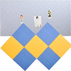 Iteams4Now Panele ścienne filcowe 3d kwadrat zagłówek samoprzylepne akustyczne soft 9