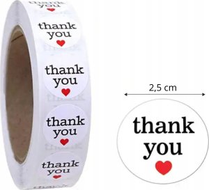 Iteams4Now Naklejki etykiety thank you 1000 szt ozdobne dekoracyjne okrągłe dziękuję 3