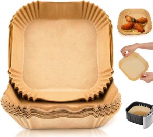 Heckermann Wkład papierowy do frytkownicy beztłuszczowej 4L 16x16cm 50szt 11