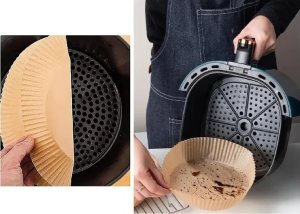 Heckermann Wkład papierowy do frytkownicy beztłuszczowej 4L 16x16cm 50szt 8