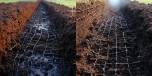 Heckermann Zestaw Siatka na krety 2x200m 30g/m2 + Kołki Czarne 100 szt 13