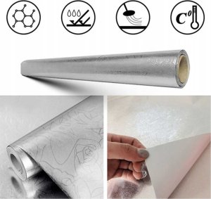 Heckermann Folia aluminiowa samoprzylepna ochronna Heckermann wzór KWIATY 61x500 cm 2