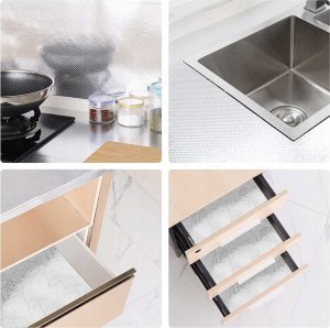 Heckermann Folia aluminiowa samoprzylepna ochronna Heckermann wzór KWIATY 61x500 cm 3