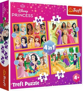 Trefl Puzzle 4w1 Bajkowe historie Księżniczki 2
