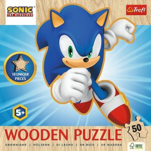 Trefl Puzzle drewniane Radosny Sonic 50 elementów (20284) 3