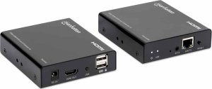 Manhattan MANHATTAN 1080p HDMI KVM over IP Extender Set HDMI mit 1080p60Hz bis zu 120 m �ber ein Cat6-Netzwerkkabel oder IP-f�higes Netzwerk 1