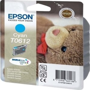 Tusz Epson EPSON T0612 Tinte cyan Standardkapazit�t 8ml 250 Seiten 1-pack blister ohne Alarm 1