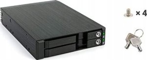 Kieszeń Fantec FANTEC MR-25DUAL, 2.5" SATA + SAS HDD/SSD removable frame, black 4